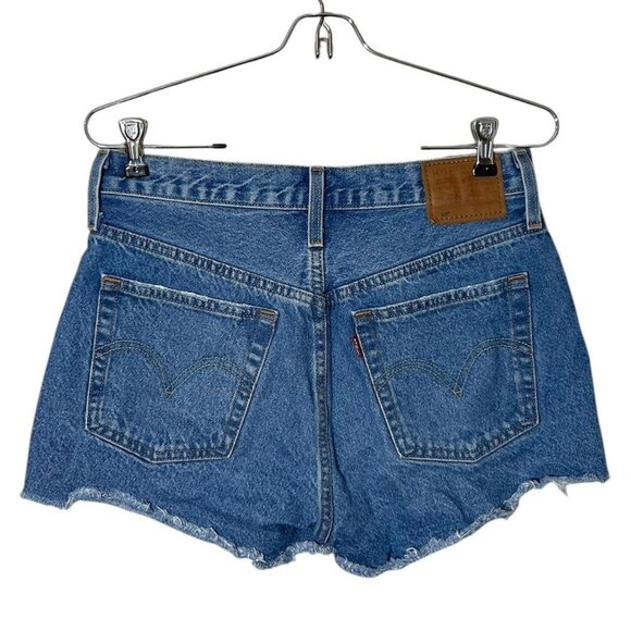 Levis 501 Dark Wash Spring Summer Shorts - Picture 2 of 4